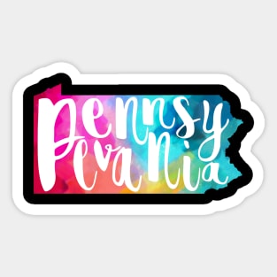 Colorful Pennsylvania Sticker